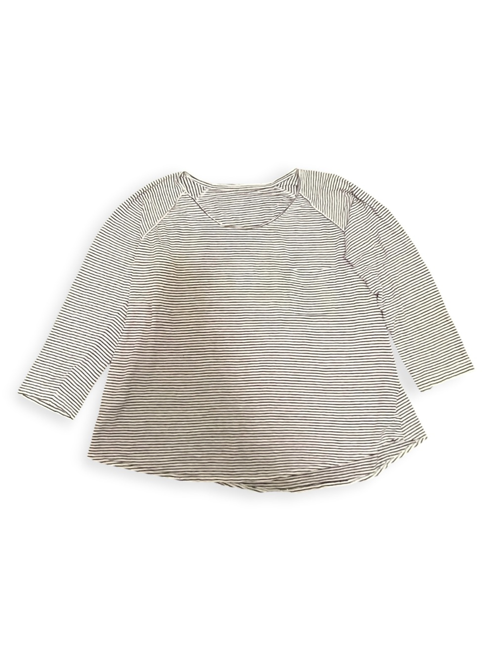 Eileen Fisher Organic Linen Blend Striped Long Sleeve Top